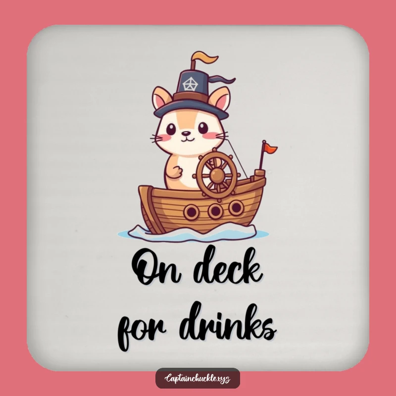 Funny Captain Coasters Set a Nautical and Funny Gift