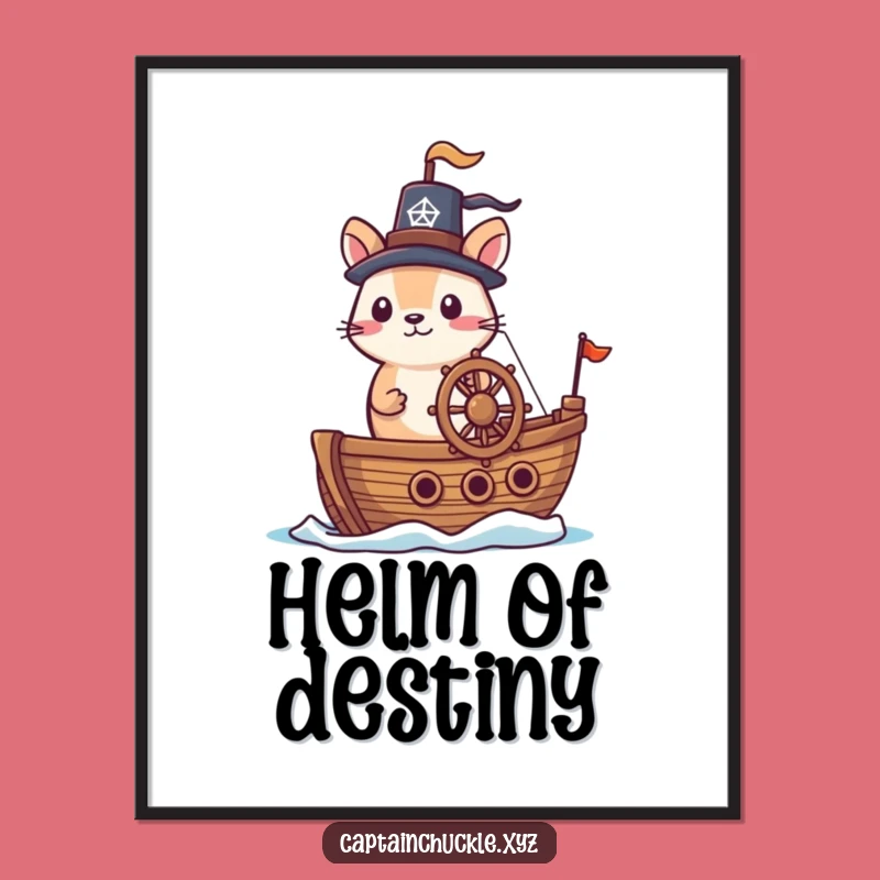 Funny Ship Captain Poster a Bold and Funny Gift