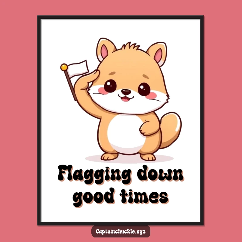 Funny Free Printable Wall Art: Saluting Animal Flag, Patriotic Downloadable Decor