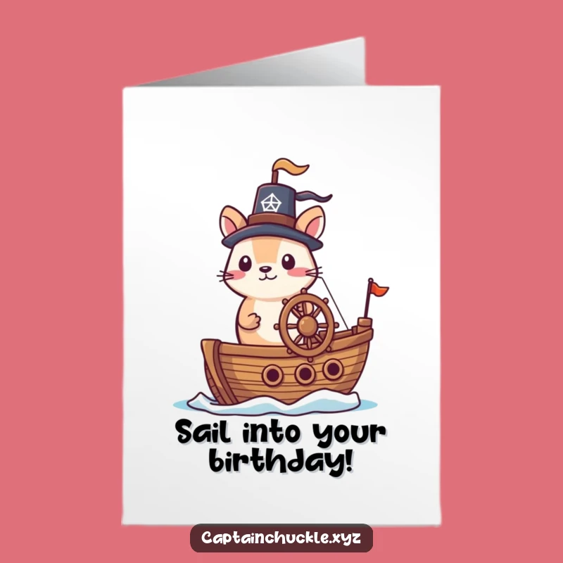 Free Printable Birthday Card Funny: Brave Captain Animal, Adventurous Downloadable Gift