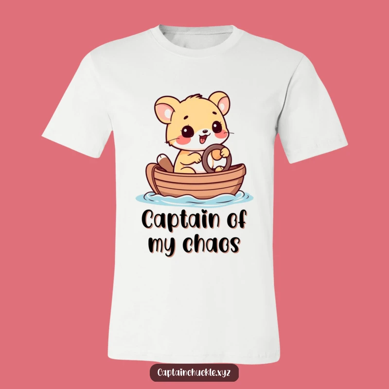 Funny Animal Sailor T-Shirt: Playful Steerer, Determined Grin, Ideal Funny Gift